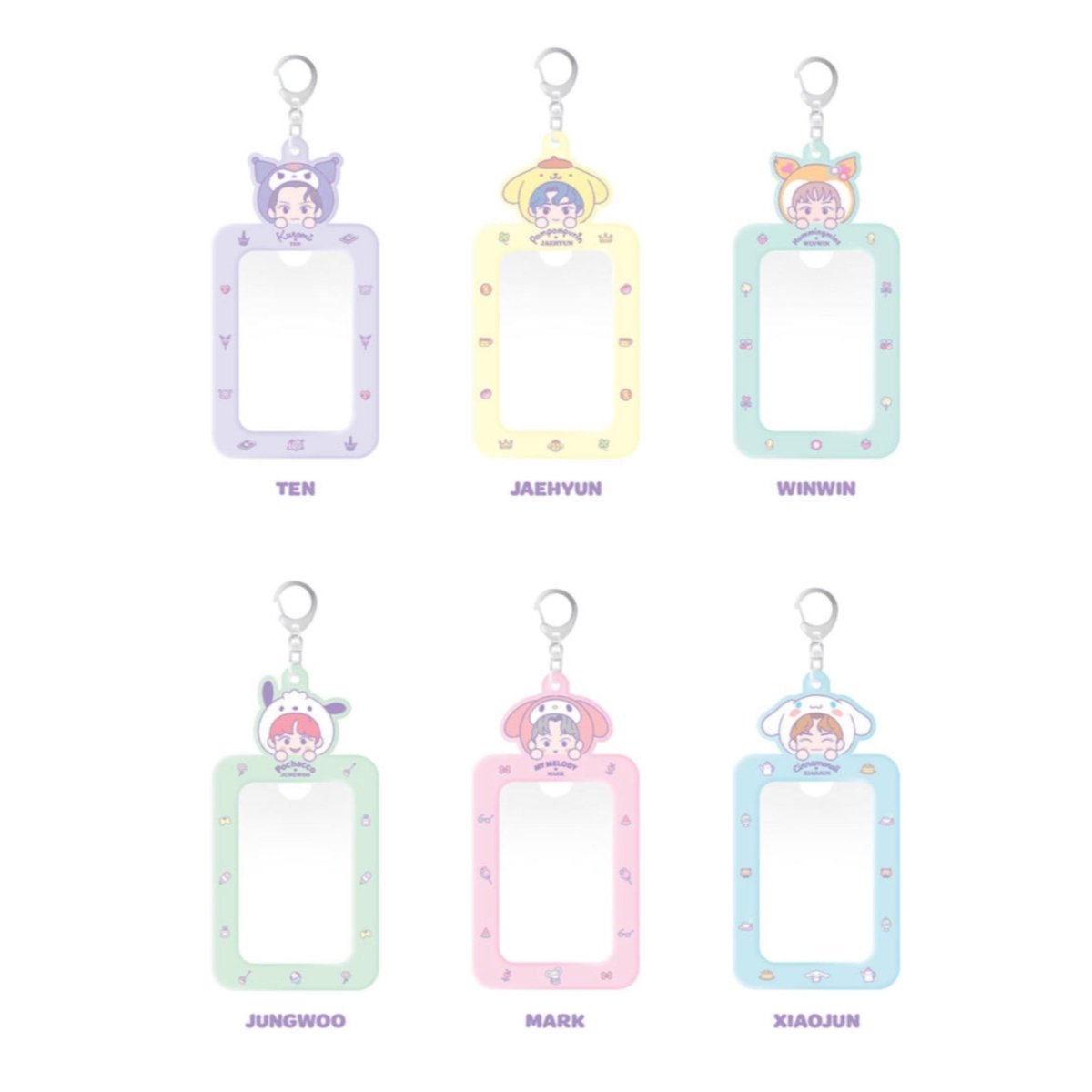 NCT x SANRIO TOWN Official Photocard Holder Keyring + Photocard - K-STAR