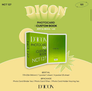 NCT127 x DICON - Photocard 101 Custom Book ( Binder + 101 Photocards + Keyring ) - K-STAR