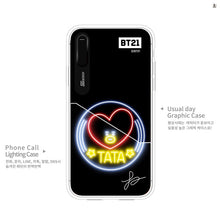 [LINE X BT21] Neon Graphic Light Up Case For iPhone (Free Shipping)