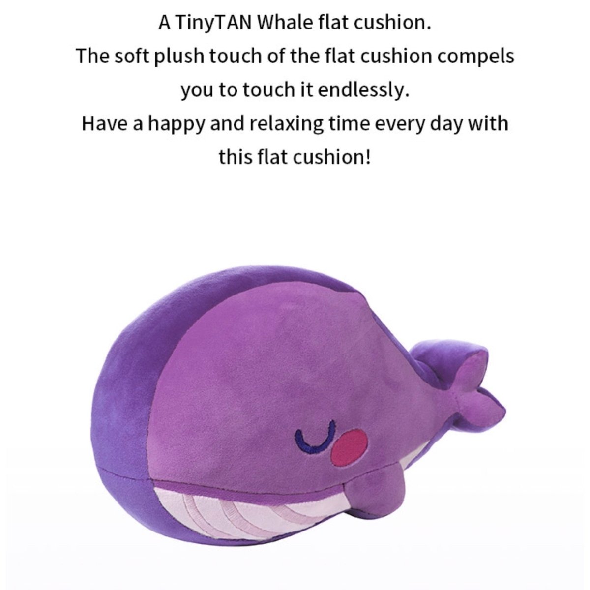 Official TinyTan Whale Flat Cushion - K-STAR