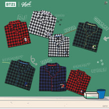 [LINE X BT21] Flannel Check Pajama Set