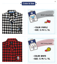 [LINE X BT21] Flannel Check Pajama Set
