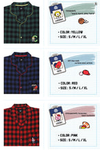 [LINE X BT21] Flannel Check Pajama Set