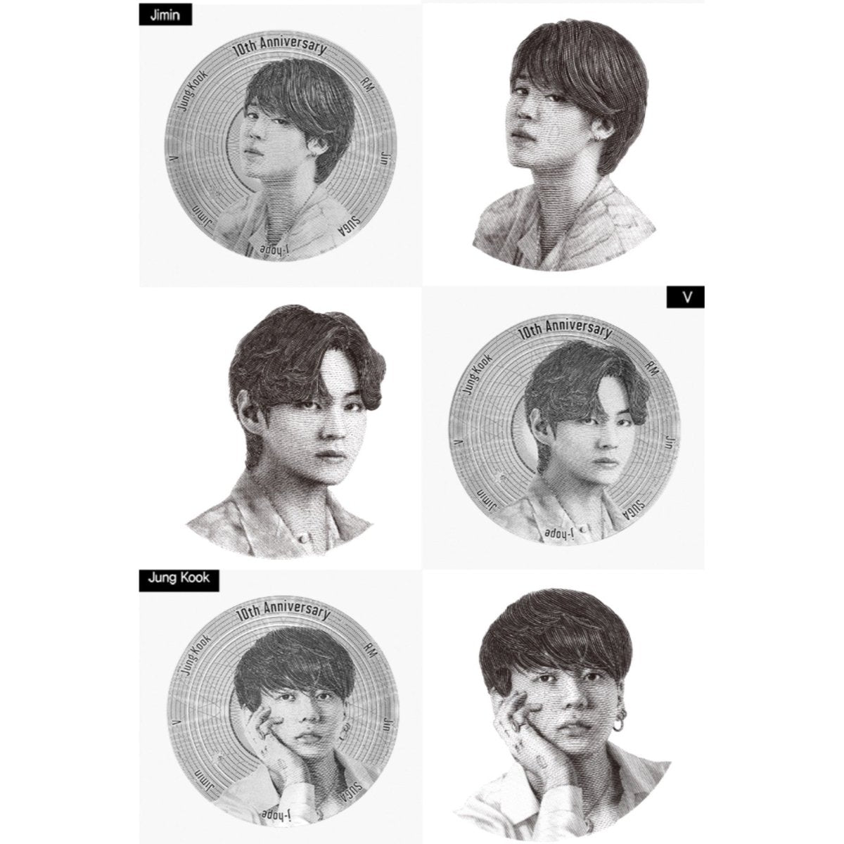 [PREORDER APR 6TH, 2024] BTS OFFICIAL 10TH ANNIVERSARY COMMEMORATIVE MEDAL (SILVER 1/2 OZ) - K-STAR