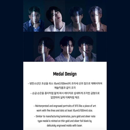 [PREORDER APR 6TH, 2024] BTS OFFICIAL 10TH ANNIVERSARY COMMEMORATIVE MEDAL (SILVER 1/2 OZ) - K-STAR