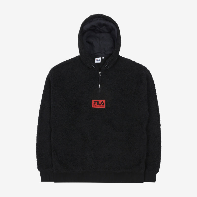 [FILA X BTS] BOX Logo Boa Hooded T-shirt Black