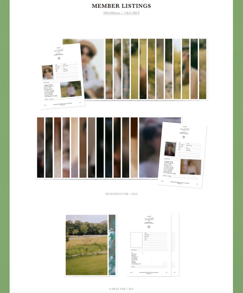SEVENTEEN Official Photobook Social : CARAT SET - K-STAR