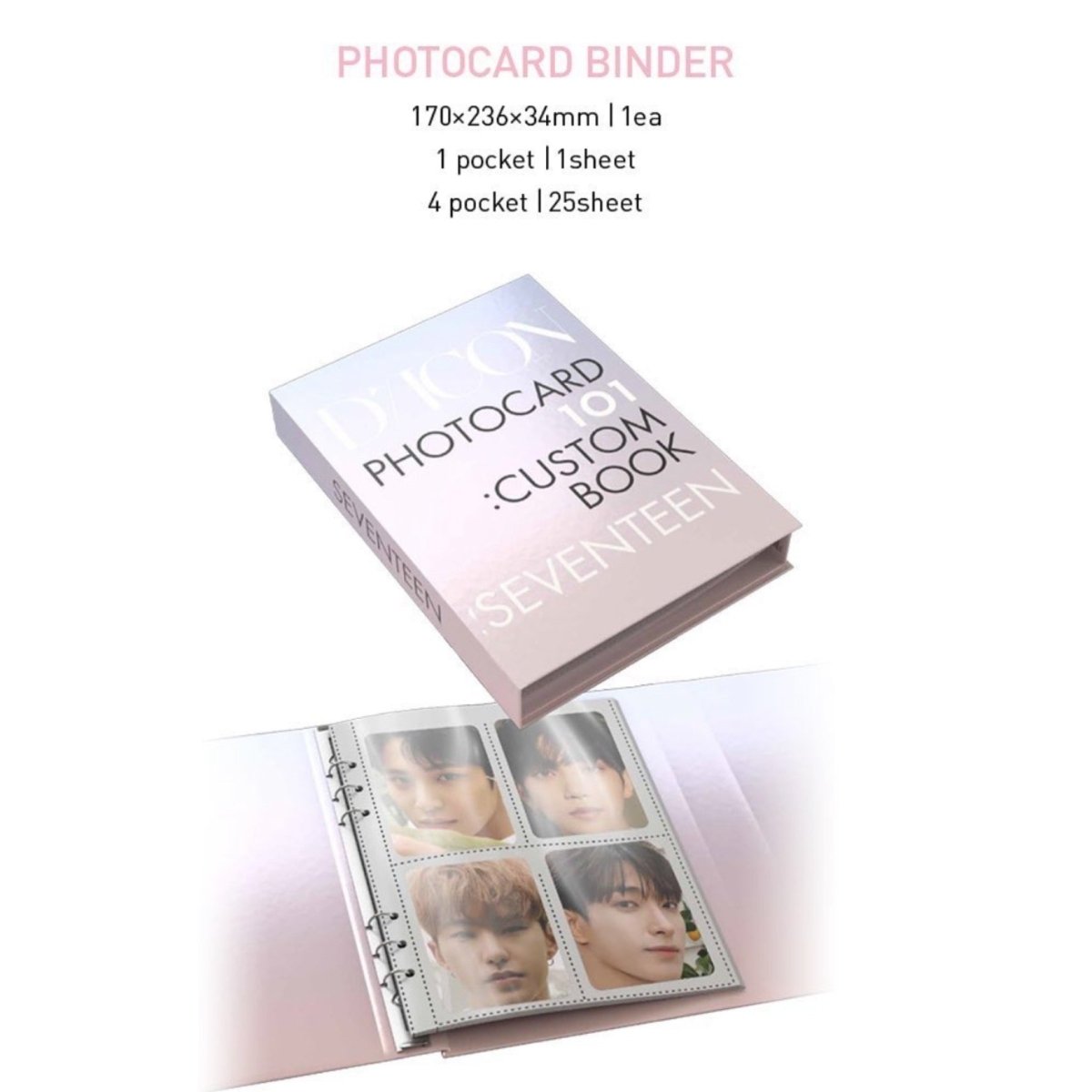 SEVENTEEN x DICON - Photocard 101 Custom Book ( Binder + 101