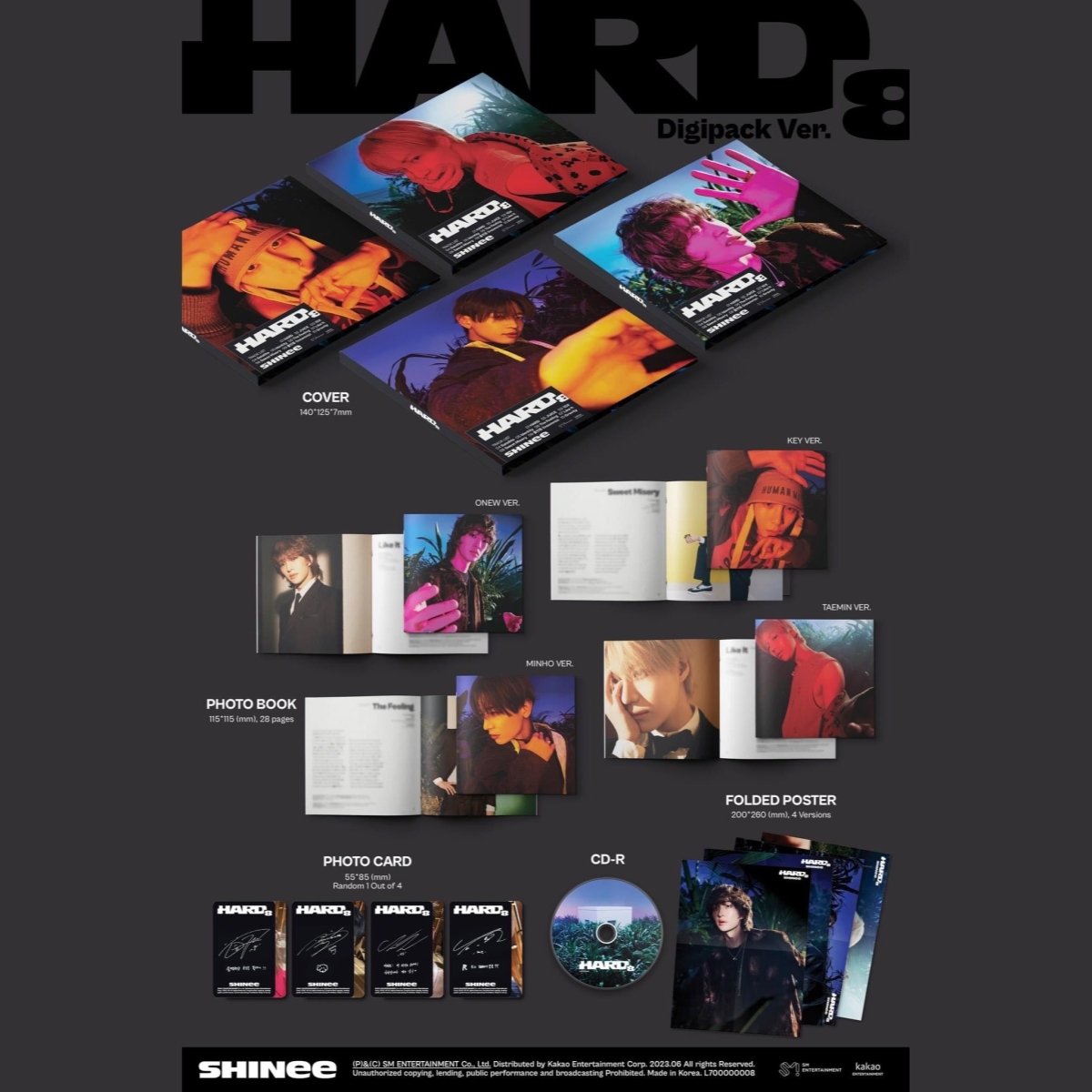SHINee - HARD 8th Album (Digipack Version) - K-STAR