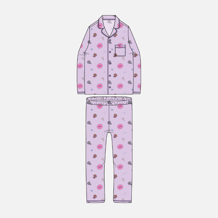 SHINee x SPAO Collection - SHINee is Back Official Long Sleeve Pajama SET - K-STAR