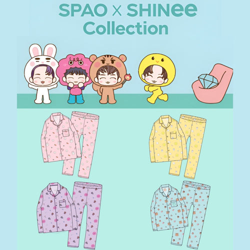 SHINee x SPAO Collection - SHINee is Back Official Long Sleeve Pajama SET - K-STAR