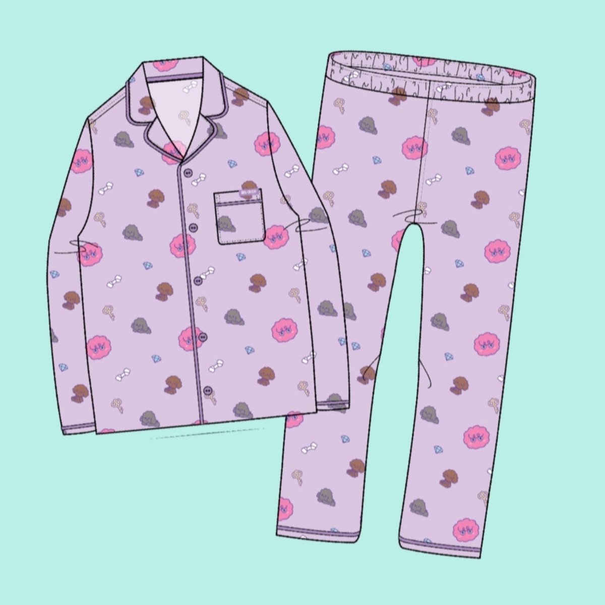 SHINee x SPAO Collection - SHINee is Back Official Long Sleeve Pajama SET - K-STAR