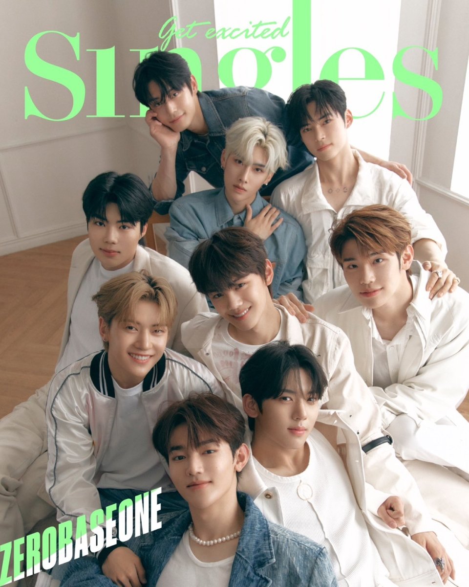 Singles KOREA Magazine ZEROBASEONE ZB1 August 2023 Issue - K-STAR