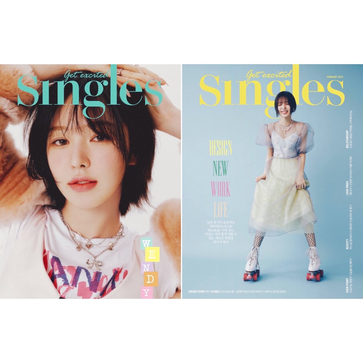 SINGLES Korea - Red Velvet WENDY 2023 February Coverman - K-STAR
