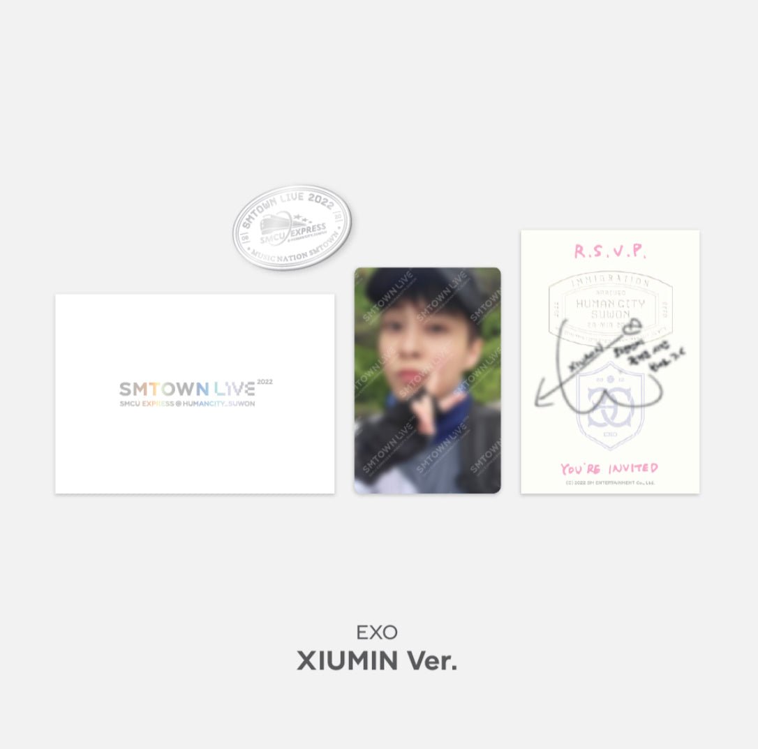 SMTOWN SMCU EXPRESS @ SUWON MD INVITATION + PHOTOCARD + BADGE SET - K-STAR