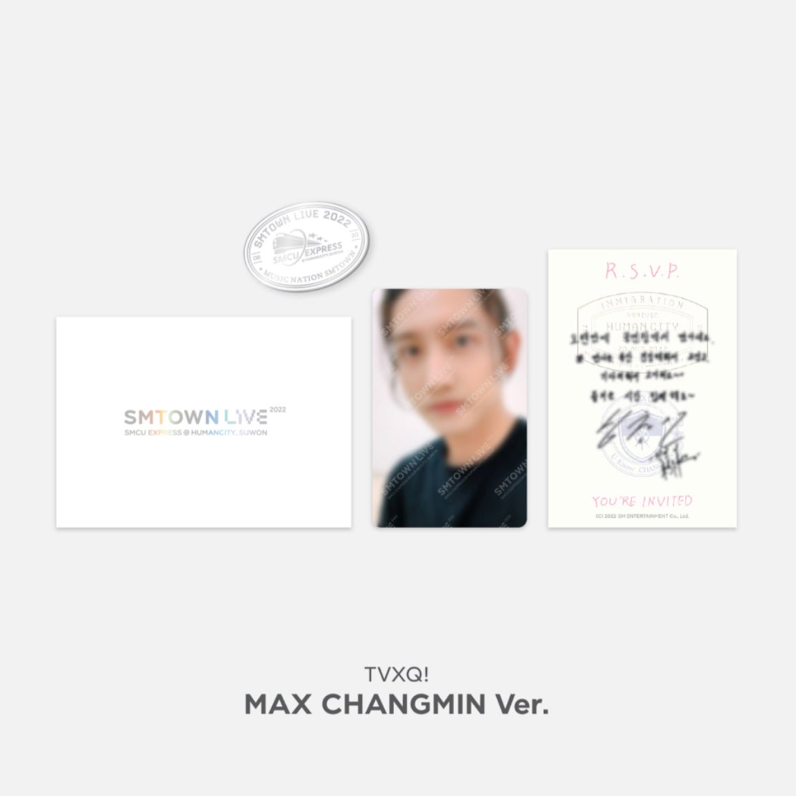 SMTOWN SMCU EXPRESS @ SUWON MD INVITATION + PHOTOCARD + BADGE SET - K-STAR