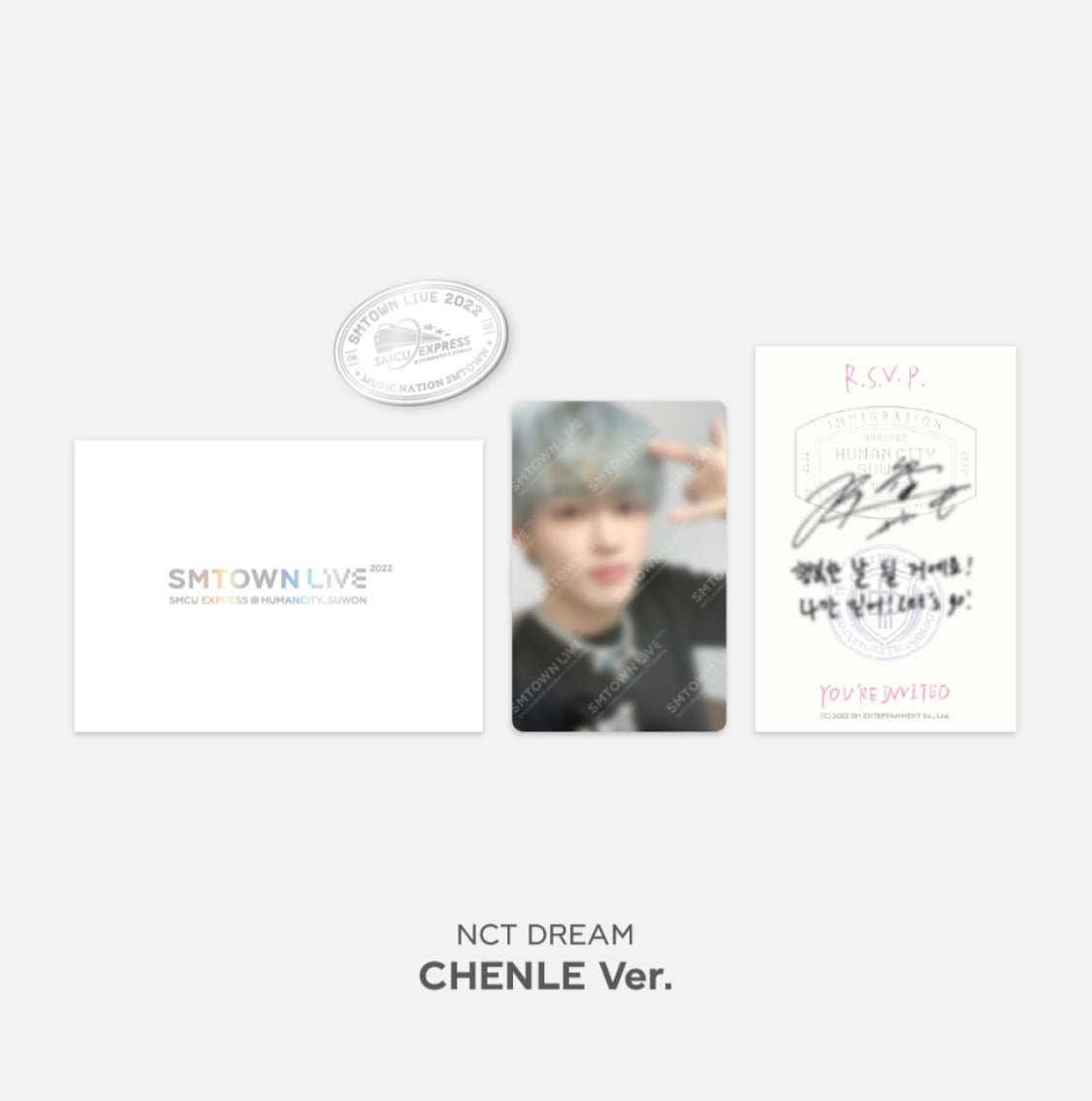 SMTOWN SMCU EXPRESS @ SUWON MD INVITATION + PHOTOCARD + BADGE SET - K-STAR