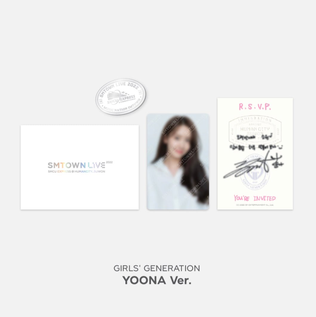 SMTOWN SMCU EXPRESS @ SUWON MD INVITATION + PHOTOCARD + BADGE SET - K-STAR