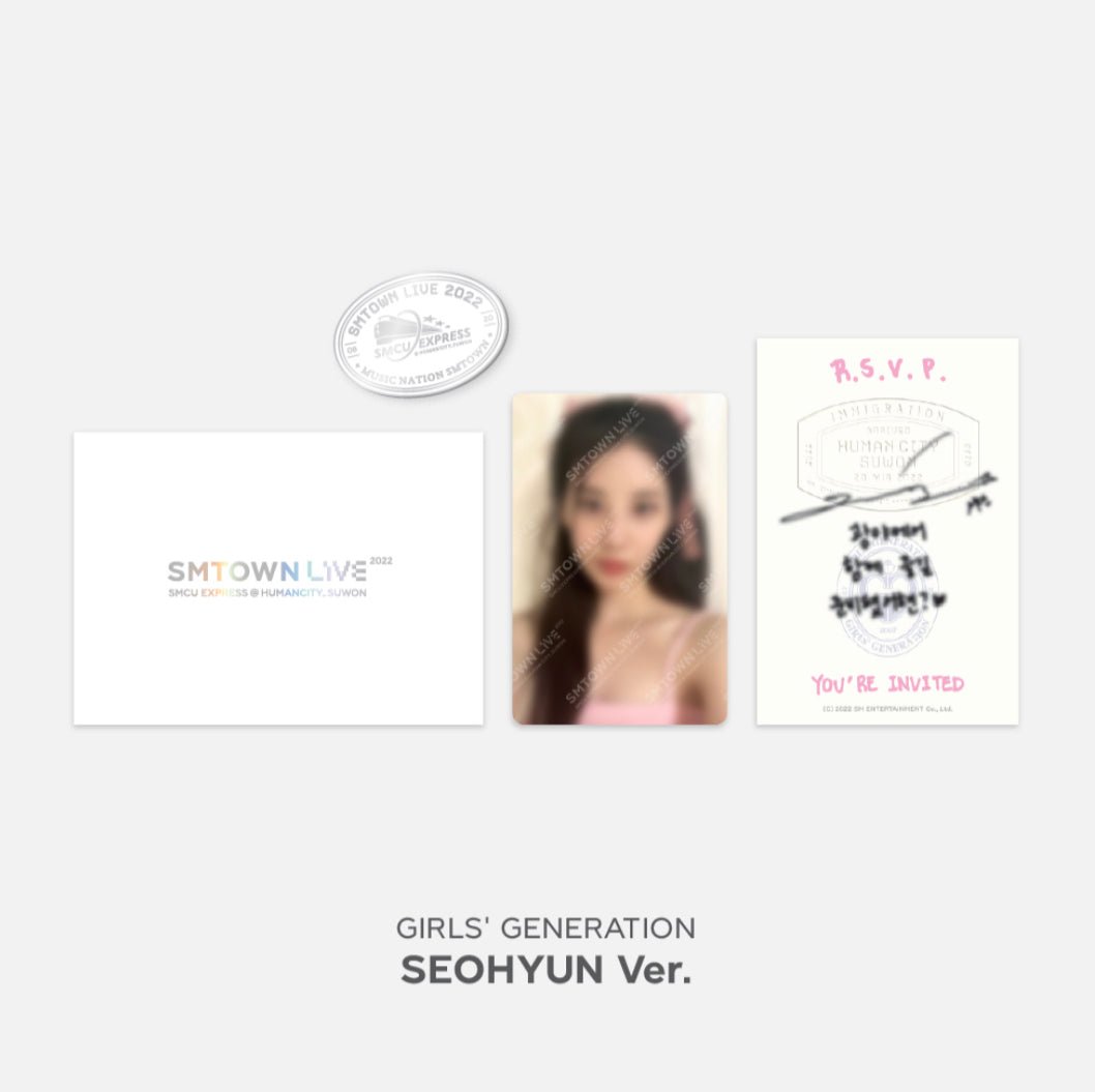 SMTOWN SMCU EXPRESS @ SUWON MD INVITATION + PHOTOCARD + BADGE SET - K-STAR
