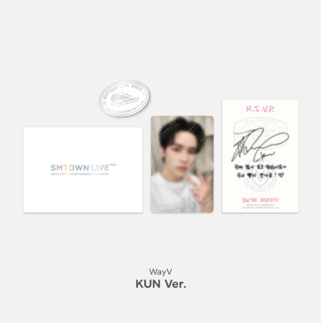 SMTOWN SMCU EXPRESS @ SUWON MD INVITATION + PHOTOCARD + BADGE SET - K-STAR