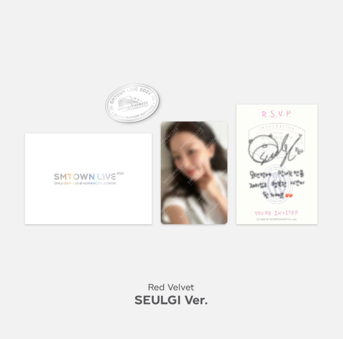 SMTOWN SMCU EXPRESS @ SUWON MD INVITATION + PHOTOCARD + BADGE SET - K-STAR