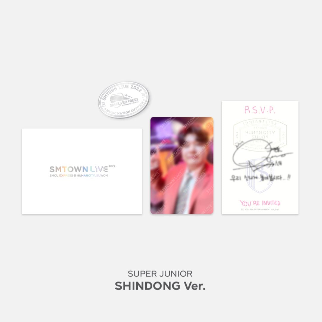 SMTOWN SMCU EXPRESS @ SUWON MD INVITATION + PHOTOCARD + BADGE SET - K-STAR