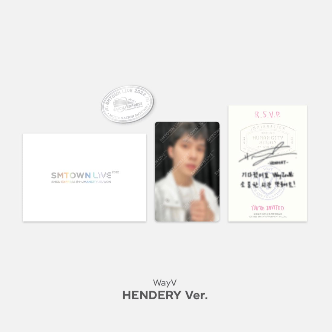 SMTOWN SMCU EXPRESS @ SUWON MD INVITATION + PHOTOCARD + BADGE SET - K-STAR
