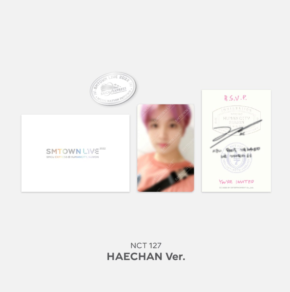 SMTOWN SMCU EXPRESS @ SUWON MD INVITATION + PHOTOCARD + BADGE SET - K-STAR