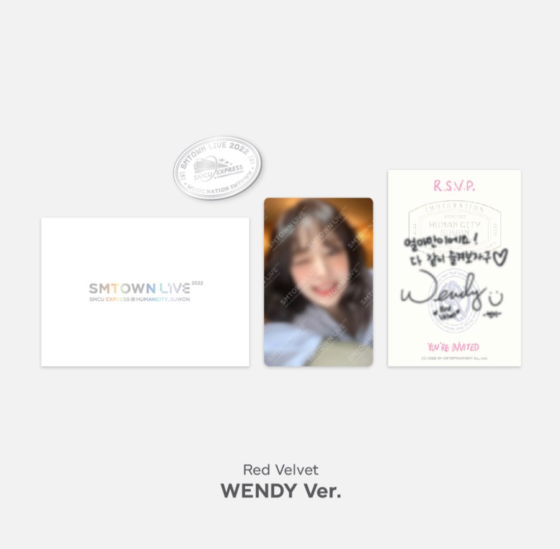 SMTOWN SMCU EXPRESS @ SUWON MD INVITATION + PHOTOCARD + BADGE SET - K-STAR