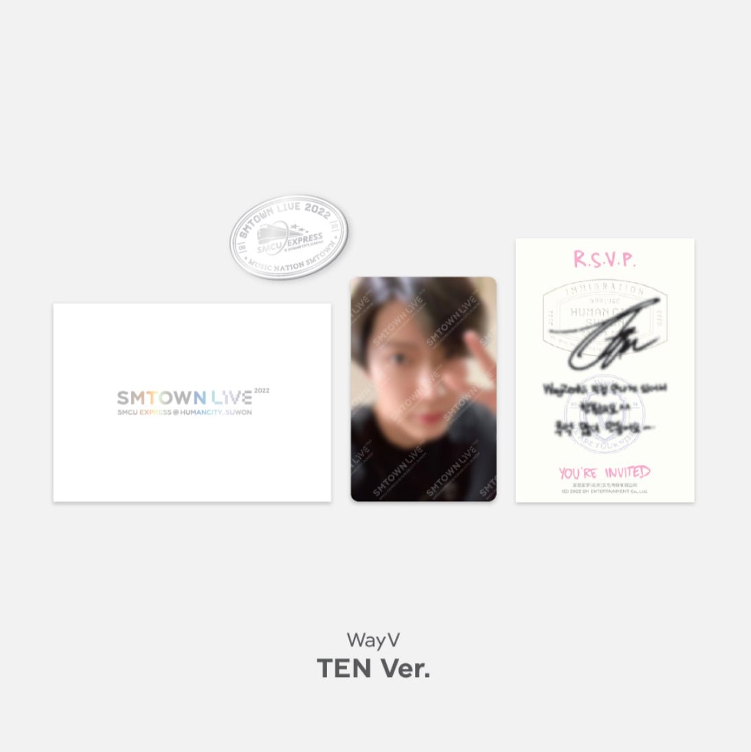 SMTOWN SMCU EXPRESS @ SUWON MD INVITATION + PHOTOCARD + BADGE SET - K-STAR