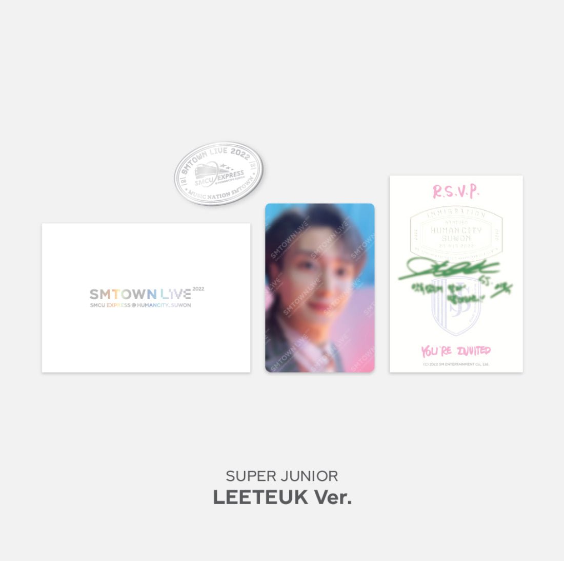 SMTOWN SMCU EXPRESS @ SUWON MD INVITATION + PHOTOCARD + BADGE SET - K-STAR