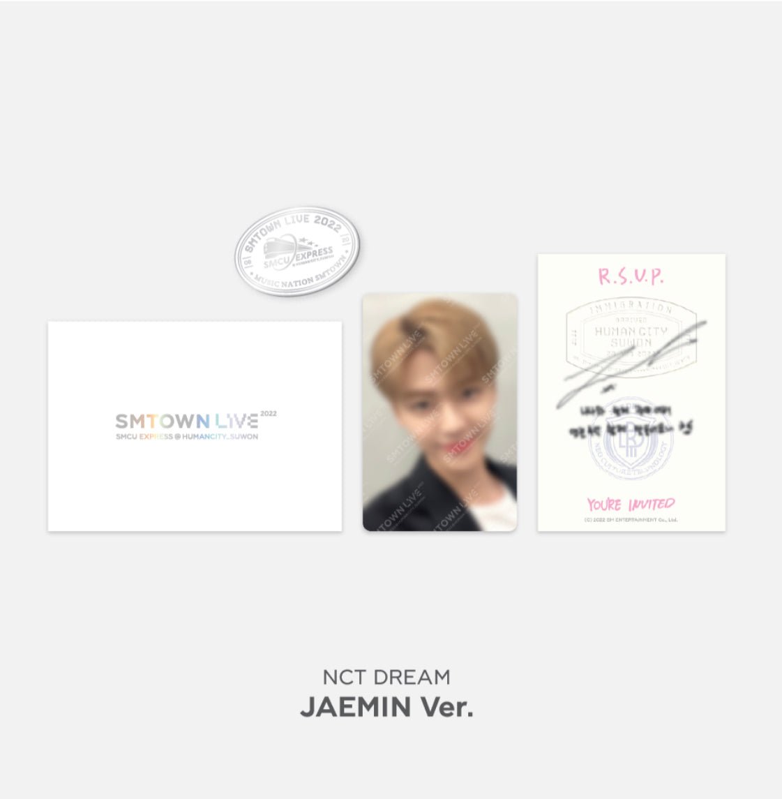 SMTOWN SMCU EXPRESS @ SUWON MD INVITATION + PHOTOCARD + BADGE SET - K-STAR