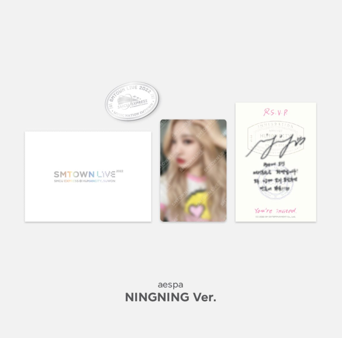 SMTOWN SMCU EXPRESS @ SUWON MD INVITATION + PHOTOCARD + BADGE SET - K-STAR