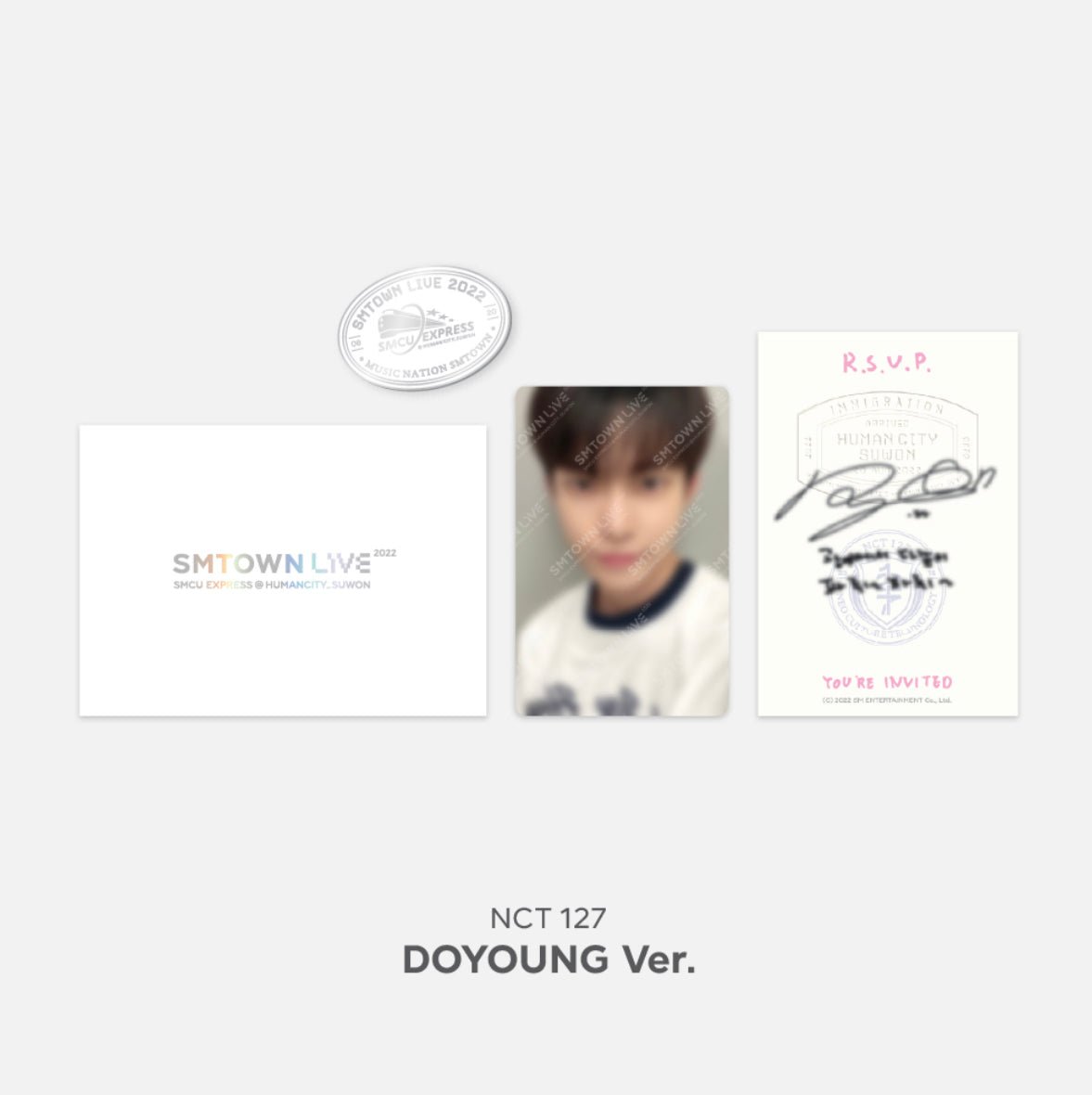 SMTOWN SMCU EXPRESS @ SUWON MD INVITATION + PHOTOCARD + BADGE SET - K-STAR