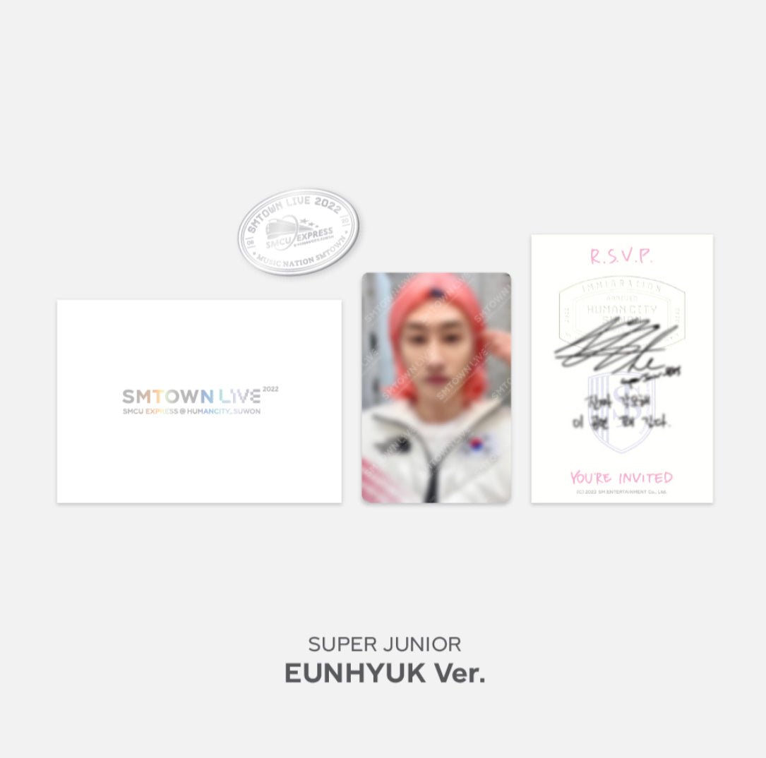 SMTOWN SMCU EXPRESS @ SUWON MD INVITATION + PHOTOCARD + BADGE SET - K-STAR