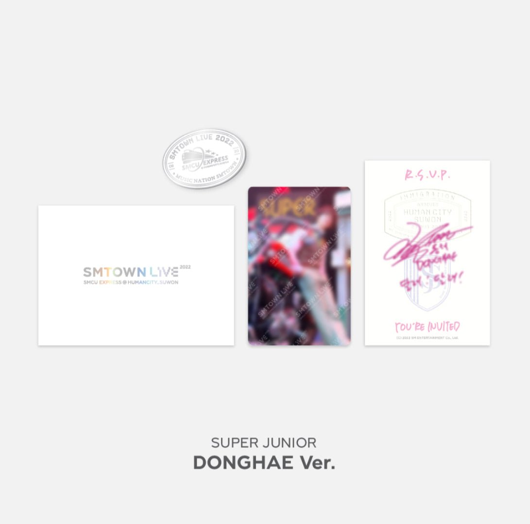 SMTOWN SMCU EXPRESS @ SUWON MD INVITATION + PHOTOCARD + BADGE SET - K-STAR