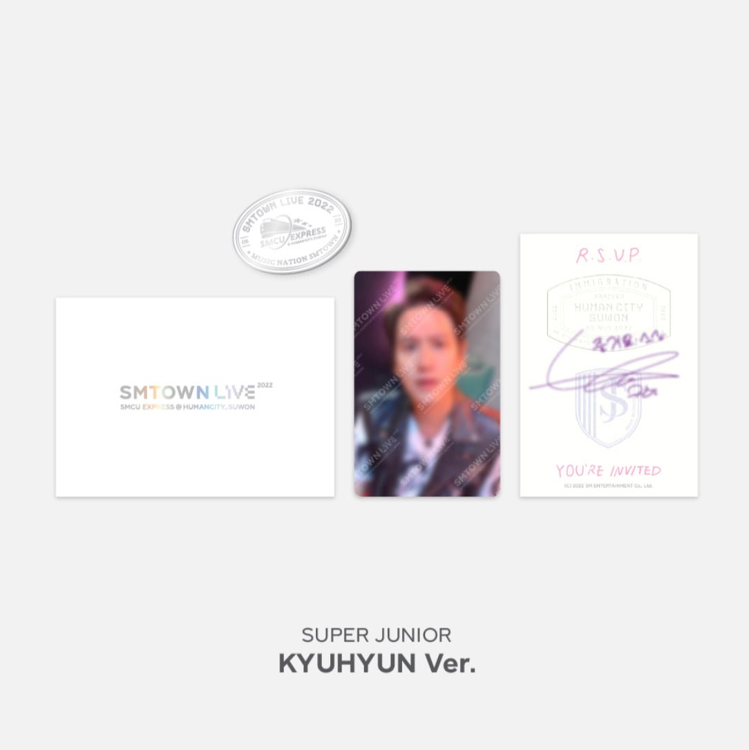 SMTOWN SMCU EXPRESS @ SUWON MD INVITATION + PHOTOCARD + BADGE SET - K-STAR