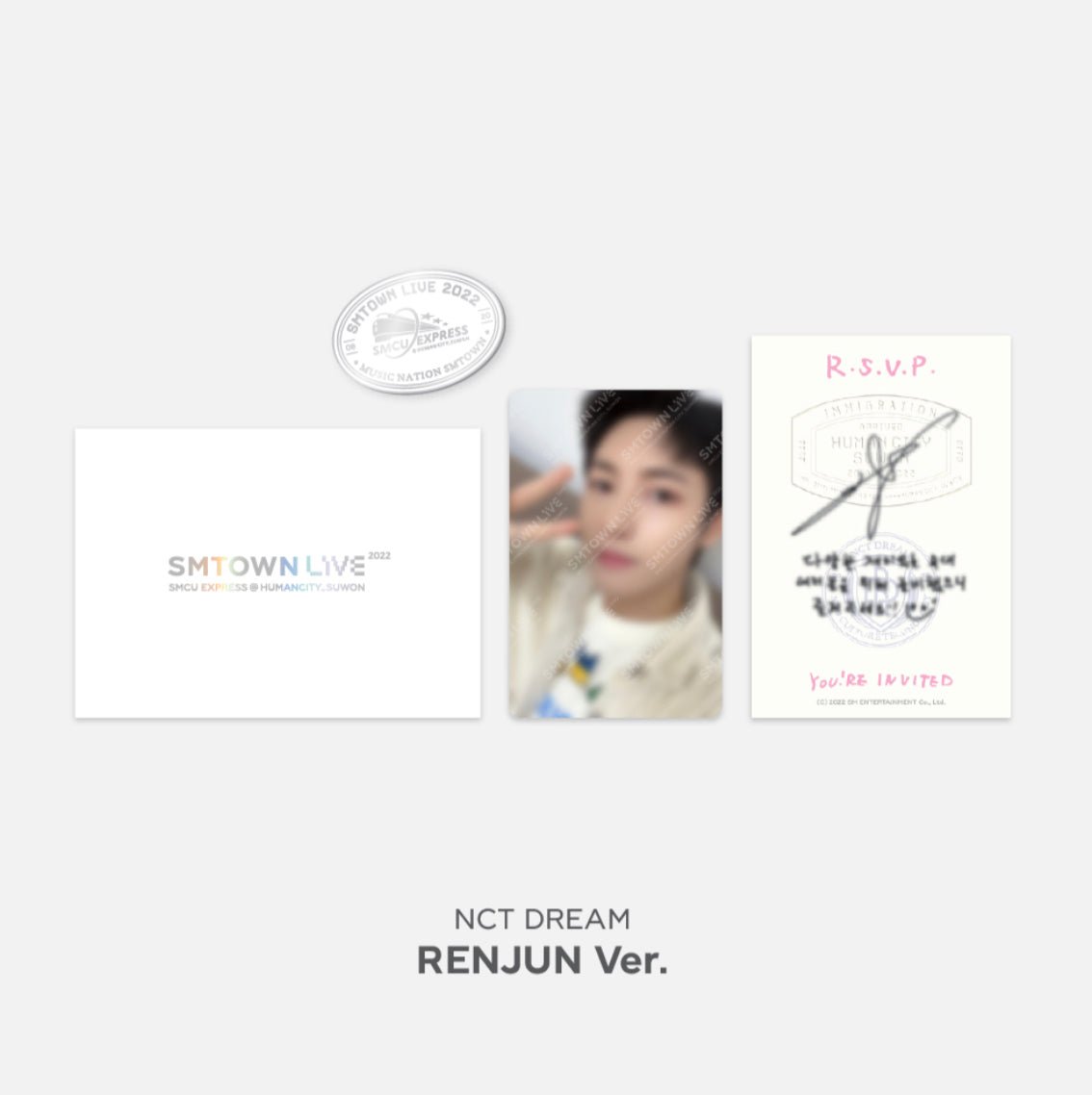 SMTOWN SMCU EXPRESS @ SUWON MD INVITATION + PHOTOCARD + BADGE SET - K-STAR