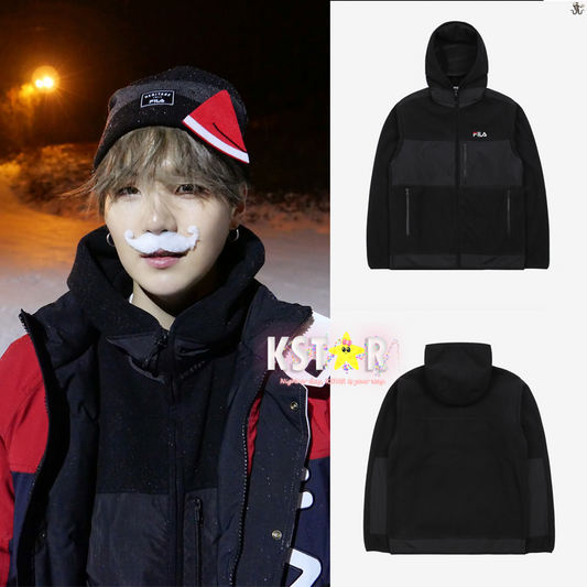 [FILA X BTS] Heritage Bonding Hood Track Top Black