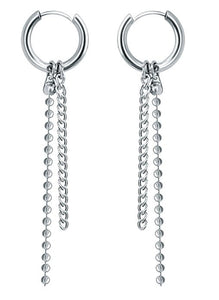 Suga's Style Double Chain Earrings - K-STAR