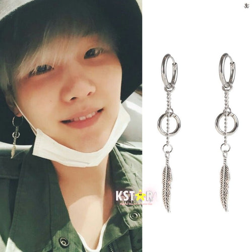 Suga's Style Feather Earrings - K-STAR