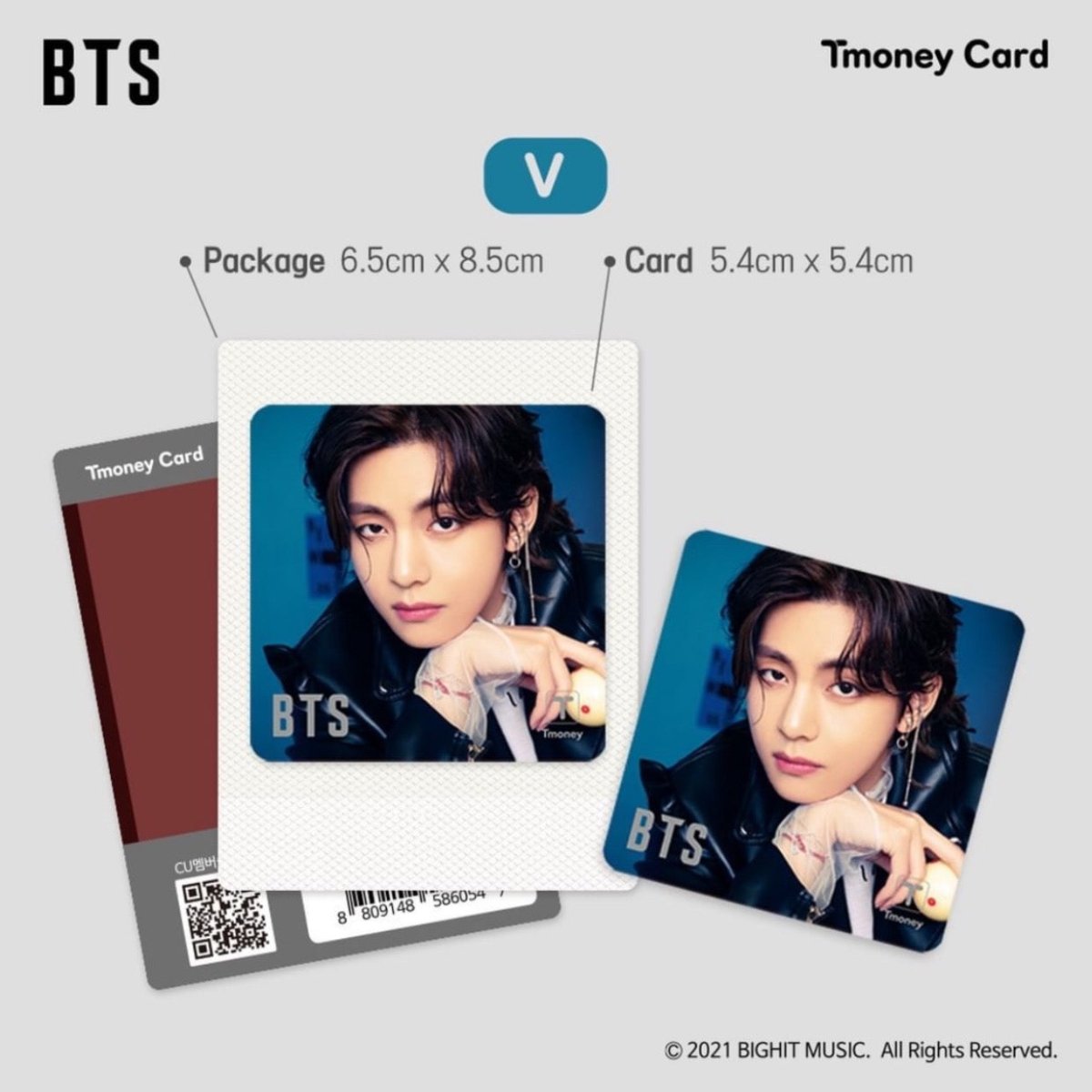 [T-MONEY] Offical BTS T-Money Polaroid Card 2021 (Limited Edition) - K-STAR