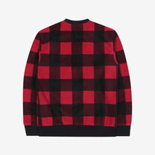[FILA X BTS] Check Boa Sweatshirt Dark Red