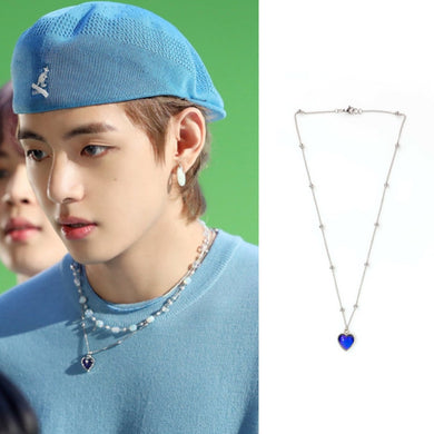 Taehyung’s Dynamite Style Heart Shape Necklace - K-STAR