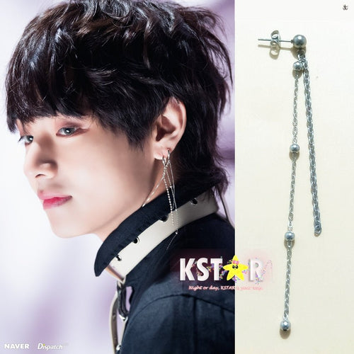 Taehyung's Style Fake Love Earrings - K-STAR