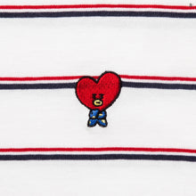 [LINE X BT21] Striped Short Sleeve T-Shirt