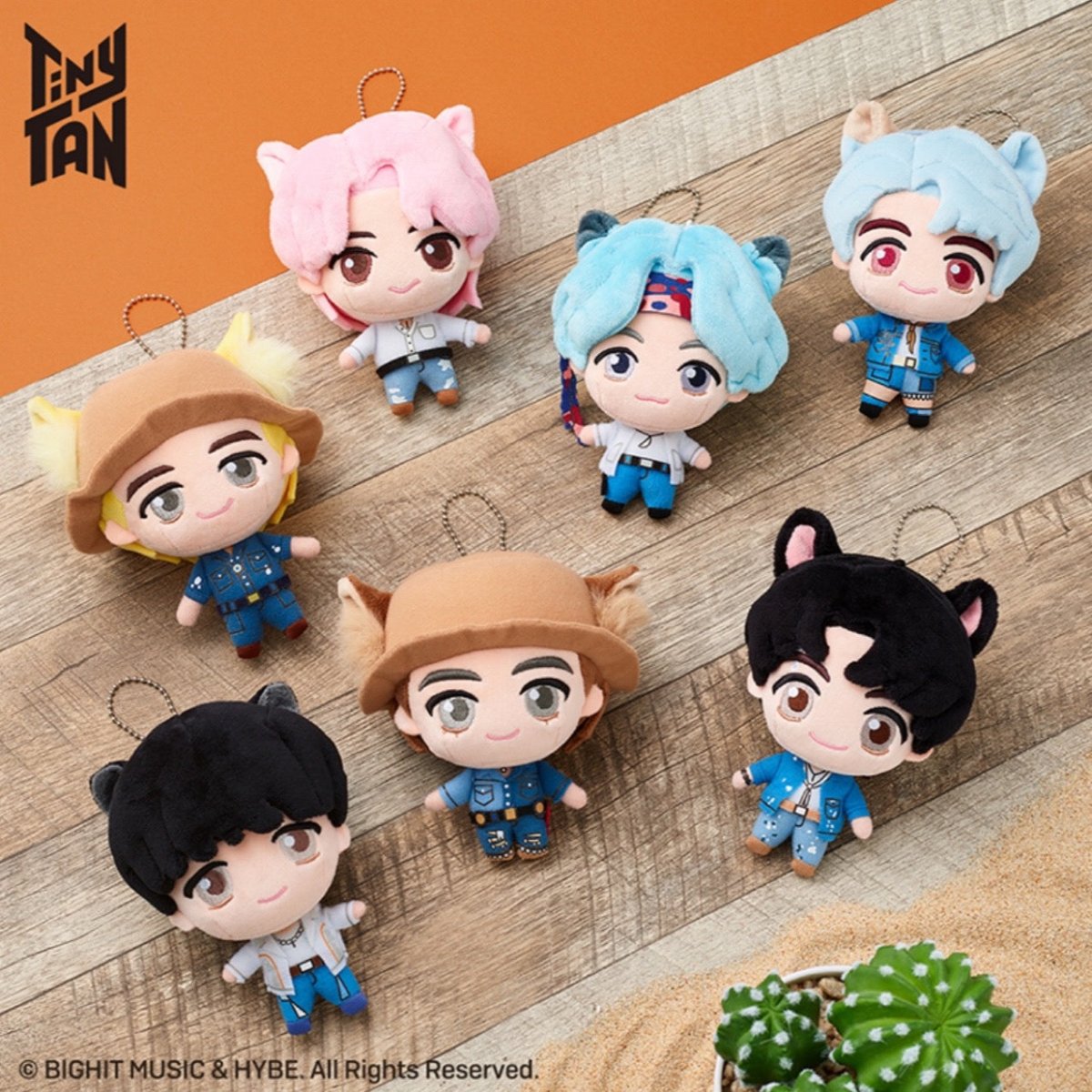 TinyTAN Japan Official PERMISSION TO DANCE Fun Park Mascot 15cm Keychain - K-STAR