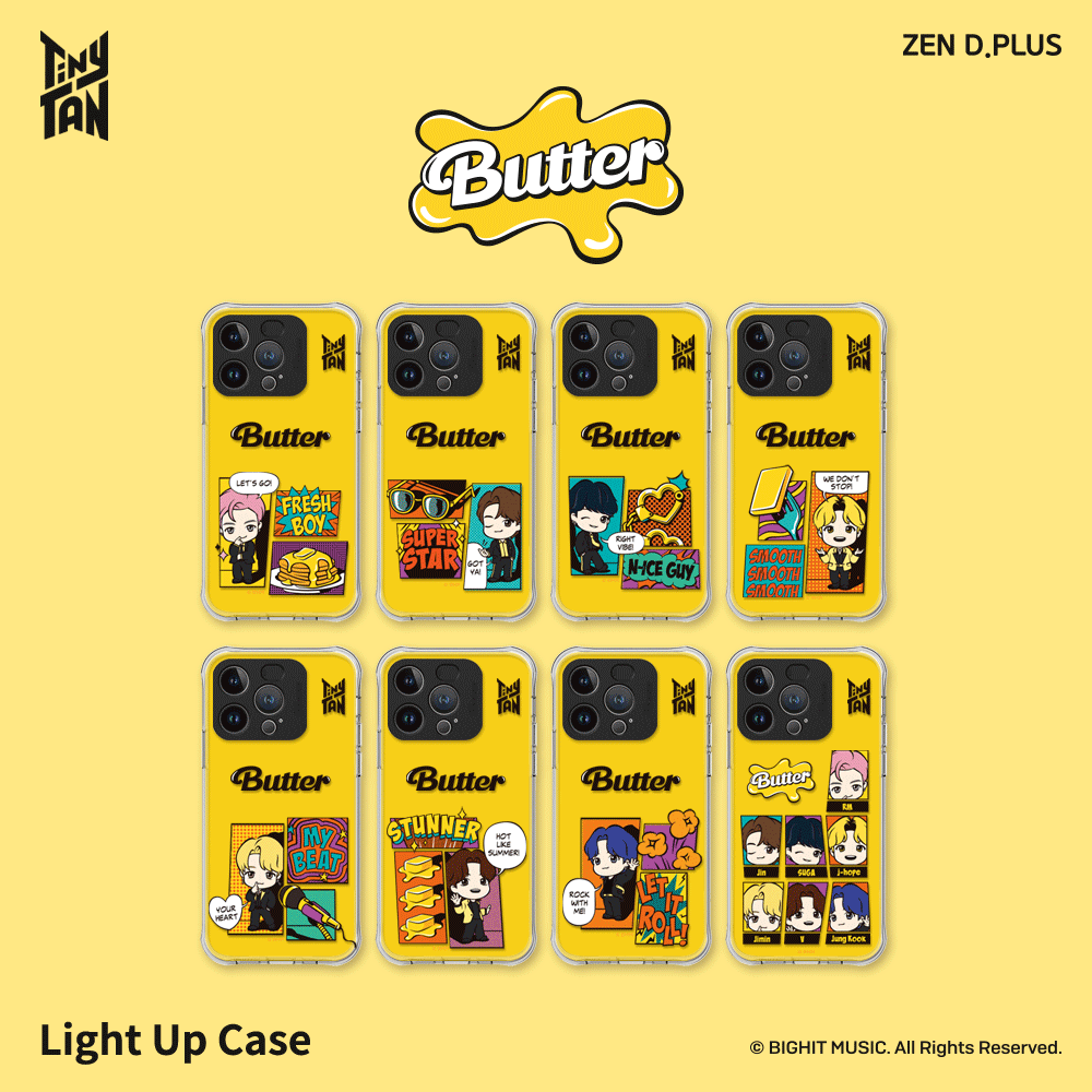 TinyTAN Official BUTTER Light up Phone Case (iPhone and Galaxy) – K-STAR TinyTAN Official BUTTER Light up Phone Case (iPhone and Galaxy) – K-STAR