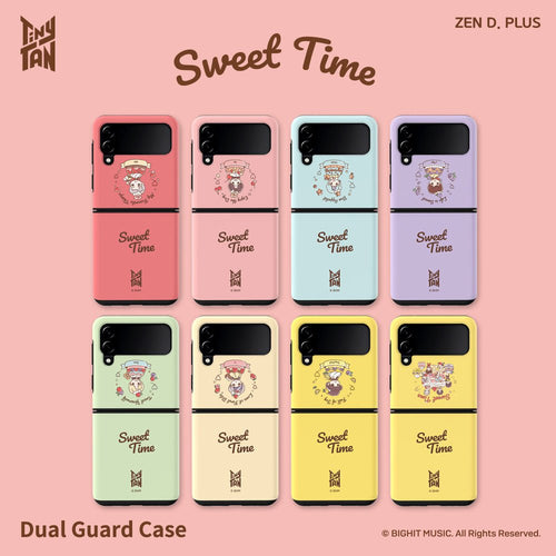 TinyTAN Official SWEET TIME Clear Dual Guard Case Galaxy Z FLIP 3 - K-STAR