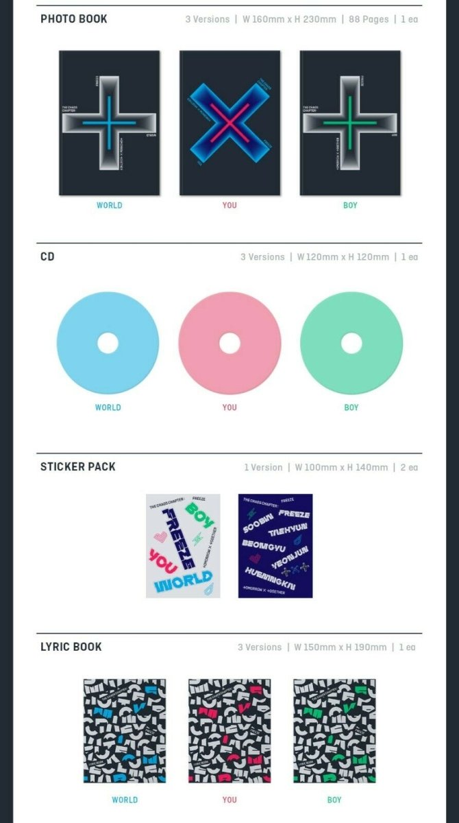 TOMORROW X TOGETHER TXT - CHAOS CHAPTER : FREEZE (You can choose ver) - K-STAR